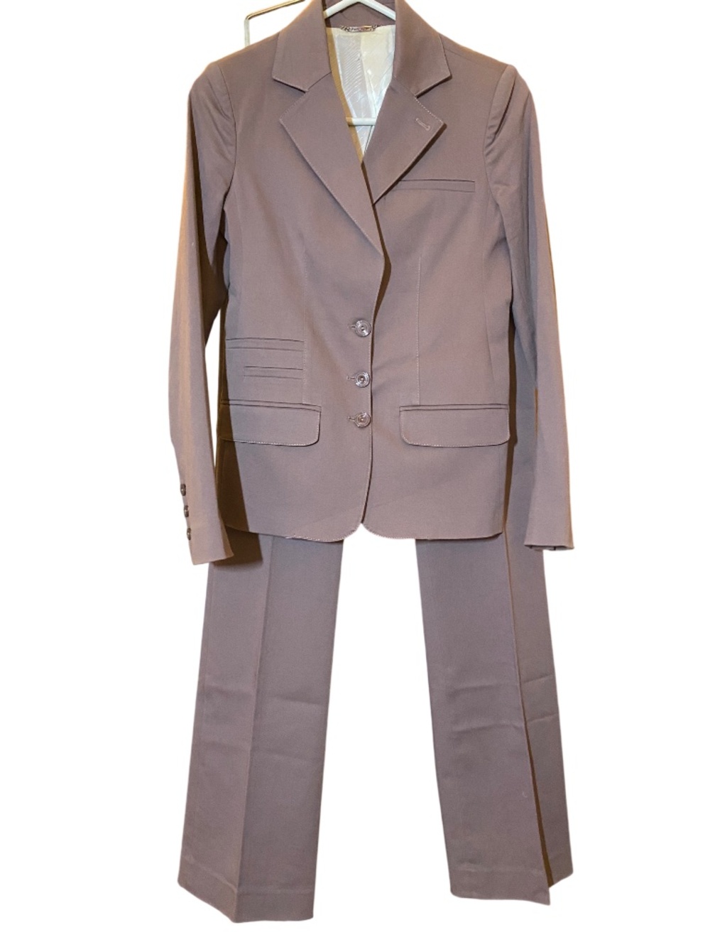 ARCHIVAL Muted Taupe 2-Piece Pantsuit - Italian Office Siren Blazer Set NWOT